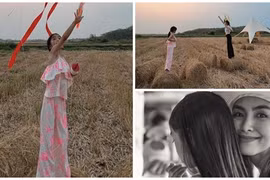 Tăng Thanh Hà thả diều cùng con gái lớn phổng phao