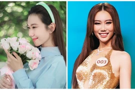 Chân dung người đẹp hát opera ở phần hô tên Miss Grand Vietnam 2023