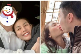 Võ Hoàng Yến khóa môi bạn trai ở trời Tây