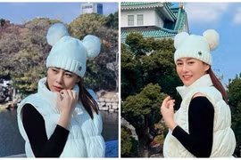 “Bà bầu” Phương Oanh khoe nhan sắc rạng rỡ đi du lịch