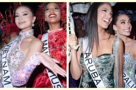 Ngọc Châu cùng dàn thí sinh Miss Universe 2022 diễu hành trên phố