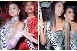 Ngọc Châu cùng dàn thí sinh Miss Universe 2022 diễu hành trên phố
