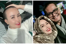 Diễn viên Hoàng Yến rạng rỡ bên đồng nghiệp hậu xuống tóc