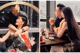 Lê Âu Ngân Anh tình tứ bên chồng điển trai