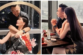 Lê Âu Ngân Anh tình tứ bên chồng điển trai