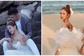 MC Vân Hugo khoe ảnh cưới bên hôn phu