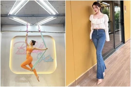Quỳnh Nga khoe đường cong điêu luyện với dáng "thuyền ra khơi"