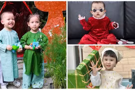 Dàn nhóc tì nhà sao Việt đáng yêu khi diện áo dài đón Tết