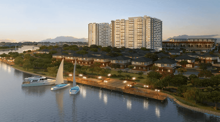 8. Dự án khu biệt thự Fuji Valora Khu biệt thự Fuji Valora (TP HCM) có diện tích 5,38 ha, do Tập đoàn Nam Long làm chủ đầu tư. Ảnh phối cảnh dự án: namlong-real.com.