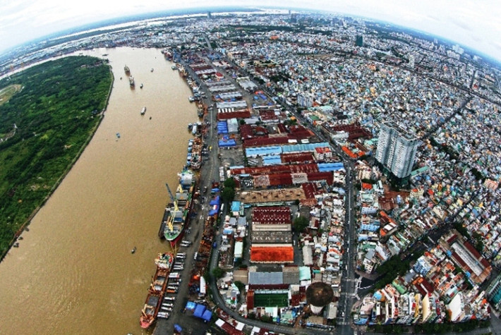 Cảng Sài Gòn, quận 4. Ảnh Giản Thanh Sơn.