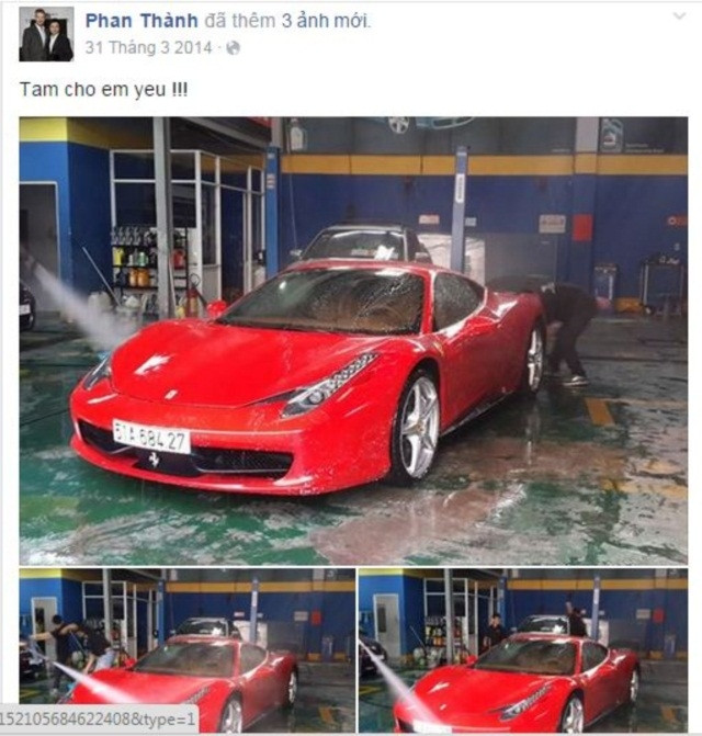 Cùng với chiếc Lamborghini Huracan anh mới tậu có giá khoảng trên 15 tỷ đồng, có thể thấy chỉ trong vòng chưa đầy 24 tiếng anh đã bỏ ra số tiền lên đến 36 tỷ đồng chỉ để mua xe. Chưa kể đến chiếc BMW i8 màu đen xám được anh đưa về thời điểm đầu tháng cũng có giá khoảng trên 7 tỷ đồng. Ảnh: GĐVN.