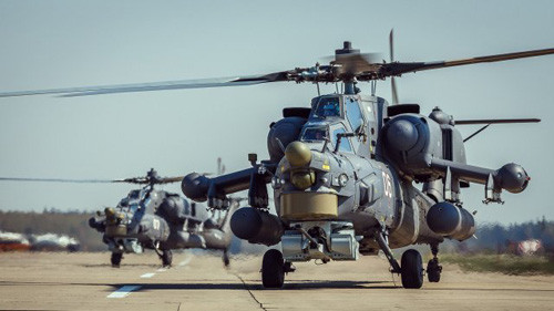 Xuất hiện trong cuộc thử nghiệm, trực thăng vũ trang Mi-28NM mới so với series Mi-28 Night Hunter có rất nhiều điểm khác nhau. Ảnh: Sina.