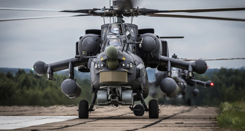 Thứ trưởng Quốc phòng Nga Borisov hồi tháng 7 năm ngoái phát biểu rằng Mi-28NM sẽ là loại trực thăng hoạt động trong mọi thời tiết. Phiên bản này sẽ có một hệ thống định vị gần như mới, hệ thống giám sát, quang học mới... Ảnh: Sina.
