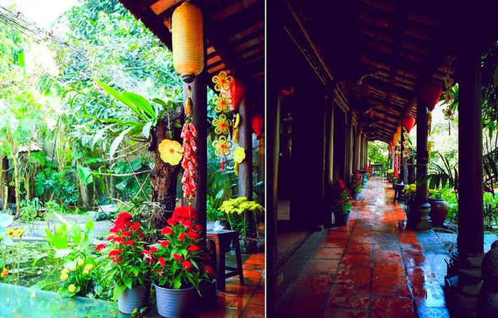 Nhà thờ tổ tiên của gia đình Dương Trương Thiên Lý được xây theo phong cách miền Trung, đậm chất Huế. Ảnh: VTC News.