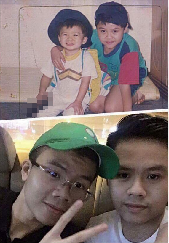 3. Đại thiếu gia Phan Thành Đại thiếu gia Phan Thành sinh ngày 7/4/1989, là người thừa kế đầu tiên của đại gia Phan Quang Chất - ông chủ của trung tâm thương mại lớn tại TP.HCM là Saigon Square, đồng sở hữu các doanh nghiệp khủng như: Saigon Ford, công ty CP Vật tư Bến Thành, Công ty du lịch Bến Thành Non Nước,... cùng nhiều dự án bất động sản và thương mại khác khắp các thành phố lớn miền Đông Nam bộ. Trong hình là hai anh em Phan Thành - Phan Hoàng đồng điệu với mũ đội đầu kết hợp cùng thời trang quần áo cọc tinh nghịch. Ảnh: Internet.