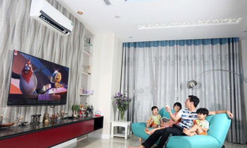 Những cây cảnh, chậu hoa không chỉ tạo nên phong cảnh đẹp cho phòng khách mà còn giúp mang lại may mắn cho thành viên trong gia đình. Ảnh: Facebook Phan Anh.