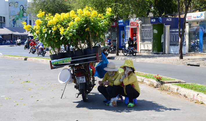 Đối với người dân lao động tại Sài Gòn, dù thời tiết khắc nghiệt như thế nào họ vẫn phải mưu sinh.
