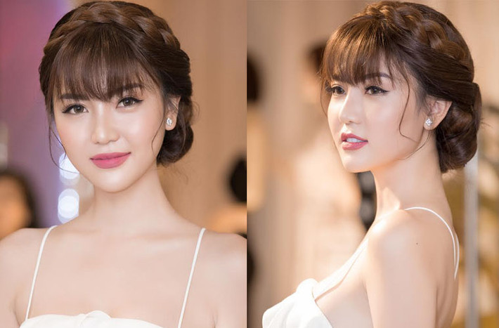 Hơn một giờ tham dự sự kiện, hoa hậu Ngọc Duyên phải cáo lỗi ra về để tham dự một sự kiện khác.