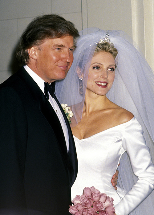 Chiếc váy bà Marla Maples diện trong ngày cưới trị giá 2 triệu USD. Ảnh: Brides.