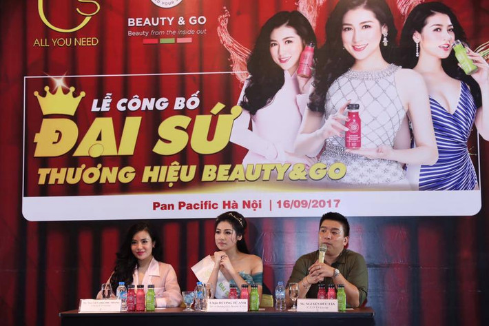 Á hậu Dương Tú Anh cũng từng xuất hiện trong các chương trình quảng cáo sản phẩm của bà Nguyễn Thu Trang. Cô cũng là Đại sứ Thương hiệu của sản phẩm nước uống đẹp da Beauty & Go - một nhãn hiệu thực phẩm chức năng thuộc T's Group.