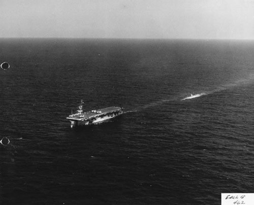Vào ngày 15/4/1944, nhóm 22.3 khởi hành từ Norfolk, Virginia. Bắt đầu từ cuối tháng 5, nhóm này bắt đầu tìm kiếm các tàu U-boat trong khu vực. Họ sử dụng công cụ sóng cao tần để dò sóng liên lạc của tàu địch kết hợp trinh sát mặt nước và trinh sát trên không.
