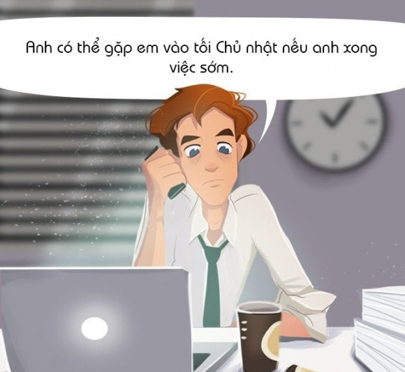 Những người "nghiện công việc" không bao giờ nên yêu hay cưới. Có thể, lúc đầu bạn sẽ tự hào vì yêu được một người chăm chỉ. Nhưng thời gian trôi đi, bạn liệu có thể chấp nhận một người chồng có quá ít thời gian dành cho vợ con như vậy?