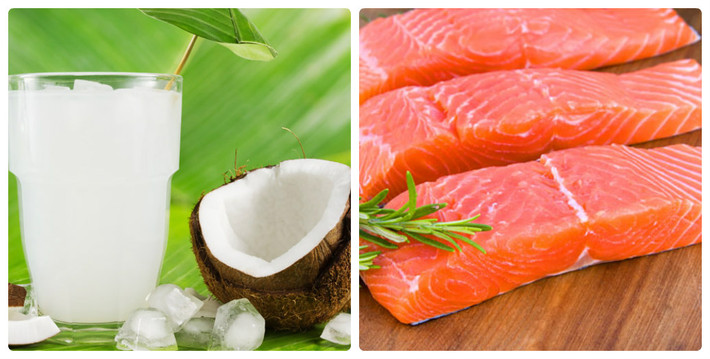 Cá hồi kho nước dừa tươi có hương vị đặc trưng, chắc chắn là món đưa cơm, phù hợp với thời tiết lạnh. Để chế biến cá hồi kho nước dừa, cần chuẩn bị cá hồi, tỏi băm, hành khô, hạt tiêu, muối, đường đỏ, nước dười tươi, hành lá, nước mắm.