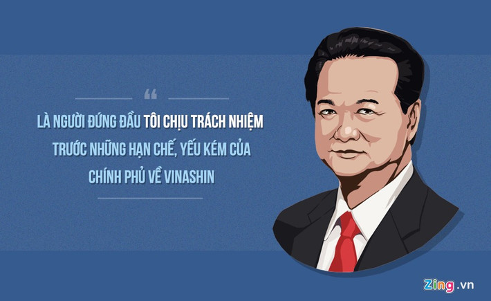 Thủ tướng phát biểu tại phiên chất vấn trực tiếp ngày 24/11/2010 của Quốc hội về trách nhiệm của người đứng đầu Chính phủ khi để xảy ra nhiều sai phạm tại tập đoàn công nghiệp tàu thủy Vinashin.