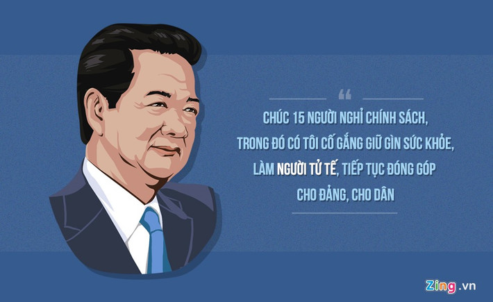 Trong phiên họp thường kỳ Chính phủ cuối cùng của mình sáng 26/3/2016, Thủ tướng Nguyễn Tấn Dũng đã gửi lời chia tay đến các thành viên Chính phủ. Tính tới 6/4, ông làm Thủ tướng được 9 năm 10 tháng, làm Phó thủ tướng 2 nhiệm kỳ. Phiên họp thường kỳ Chính phủ sắp tới, ông và 19 người nữa không có mặt.