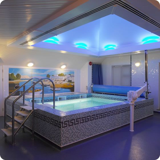 Nhiều người thường xây bể bơi ở phía sau nhà, tuy nhiên cách làm này lại không được khuyến khích trong phong thủy. Trong trường hợp ngôi nhà gia chủ đã thiết kế sẵn hồ bơi bên trong, bạn nên phân cách hồ bơi bằng cửa đóng kín để hóa giải những luồng khí xấu. Ảnh: Pinimg.