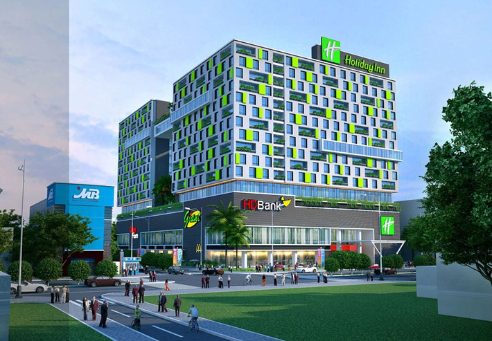 2. Dự án Republic Plaza Republic Plaza tọa lạc tại vị trí đắc địa trên đường Cộng Hoà, bên cạnh tuyến Metro huyết mạch của thành phố, với một toà Office-tel & Suites đa chức năng và một toà khách sạn quốc tế mang thương hiệu Holiday Inn & Suites Saigon Airport. Ảnh: republicplaza.vn.