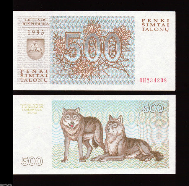 Tiền con chó Lithuania (Litva) mệnh giá 500 Talonu là tờ tiền thật do Chính phủ nước Lithuania in ấn và phát hành năm 1993 cho nhu cầu lưu thông, tiêu dùng hàng ngày. Nhưng vì tờ tiền có hình con chó nên được ưa chuộng làm tiền mừng tuổi Tết cho năm Mậu Tuất 2018, đặc biệt với người Châu Á, trong đó có Việt Nam.