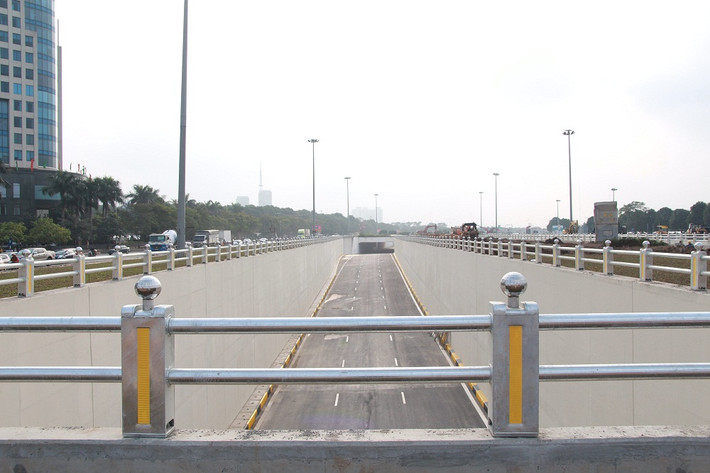 Phần hầm qua gầm cầu cạn sẽ được nối tiếp với đoạn hầm hở của dự án đường Đại lộ Thăng Long.