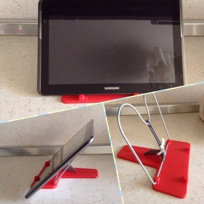 Không cần phải tốn tiền mua kệ kê cho ipad. Bạn có thể dùng ngay chân kê sách cũ.