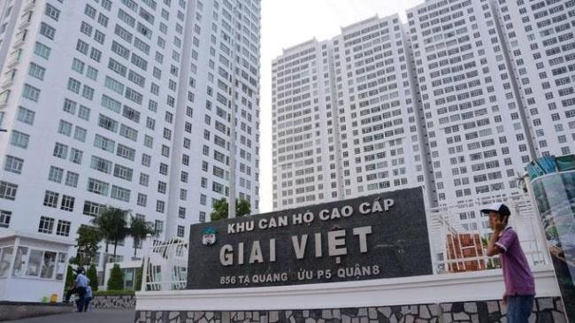 Khu căn hộ cao cấp Giai Việt tọa lạc tại số 854 -856 Tạ Quang Bửu, quận 8, TP.HCM. Dự án do Công ty CP Quốc Cường Gia Lai đầu tư. Ảnh: VNF.