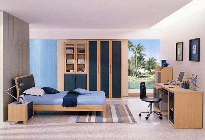 Tránh để màn hình máy tính đối diện với giường ngủ vì nó ảnh hưởng đến tinh thần và chất lượng giấc ngủ. Hơn nữa, máy tính chiếu sáng trực diện có thể khiến vợ chồng mâu thuẫn. Ảnh: Home.