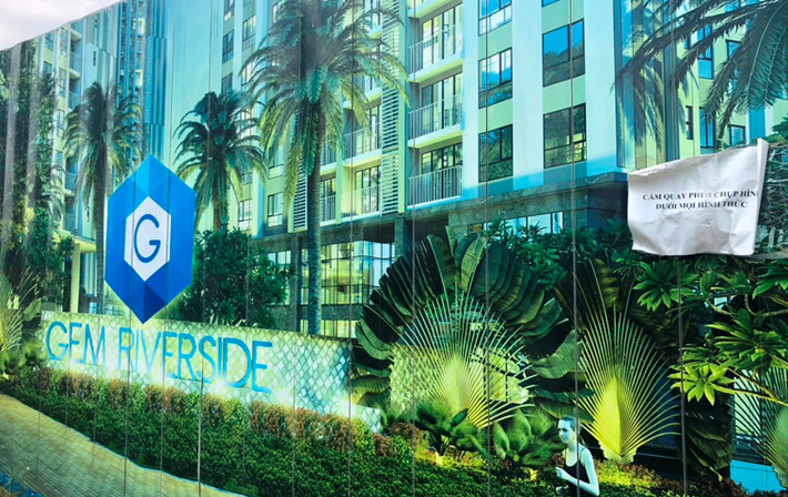 Cả khu dự án rộng 6,7ha được rào chắn xung quanh...