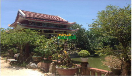 Căn nhà rường 3 gian 2 chái này có bề rộng chừng 7m và bề ngang chừng 15m, đặc biệt bên trong có loạt cột gỗ gõ tròn "khủng".