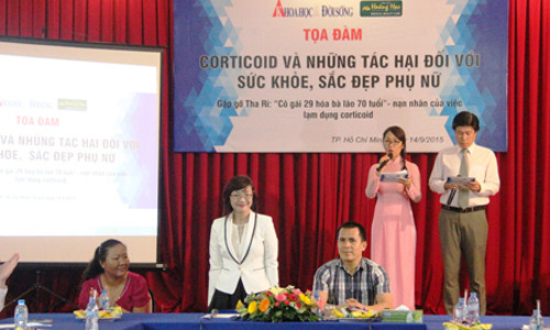 14h chiều14/9, tại TP HCM, Báo Khoa Học & Đời Sống và Hoàng Hạc (Medical Beauty Care) tổ chức Toạ đàm "Corticoid và những tác hại đối với sức khoẻ - sắc đẹp phụ nữ".