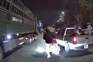 Xác minh vụ xe bán tải 'tạt đầu' xe máy suýt gây tai nạn chết người