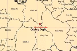 Động đất cách tâm chấn 80 km rung lắc nhiều nơi ở Quảng Ngãi