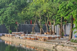 Cận cảnh trận địa pháo hoa Hồ Gươm trước giờ G 