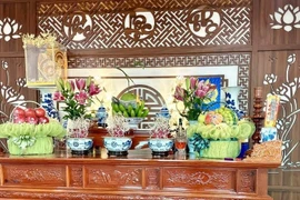 Vị trí đặt bát hương và mâm bồng đúng chuẩn truyền thống