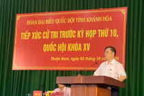 Chủ tịch Phan Xuân Dũng tiếp xúc cử tri Khánh Hòa trước kỳ họp thứ 10, Quốc hội khóa XV