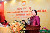 Bà Hà Thị Nga giữ chức Phó Chủ tịch - Tổng Thư ký Ủy ban Trung ương MTTQ Việt Nam