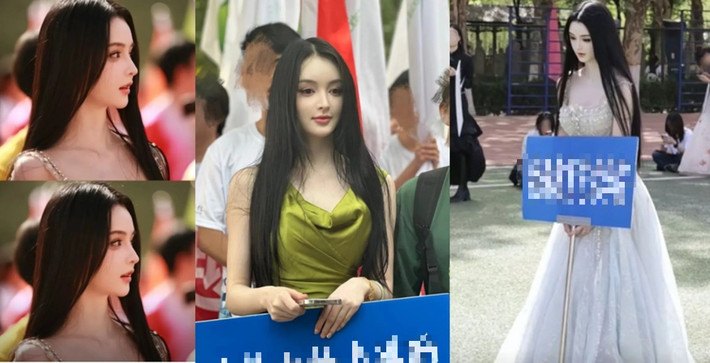 Trong lễ khai mạc đại hội thể thao do Học viện Mỹ thuật Tây An (Trung Quốc) tổ chức gần đây, một nữ sinh đảm nhận nhiệm vụ cầm bảng dẫn đoàn bất ngờ trở thành tâm điểm mạng xã hội nhờ vẻ đẹp thanh thoát, được ví như hot girl “tiên nữ giáng trần”.