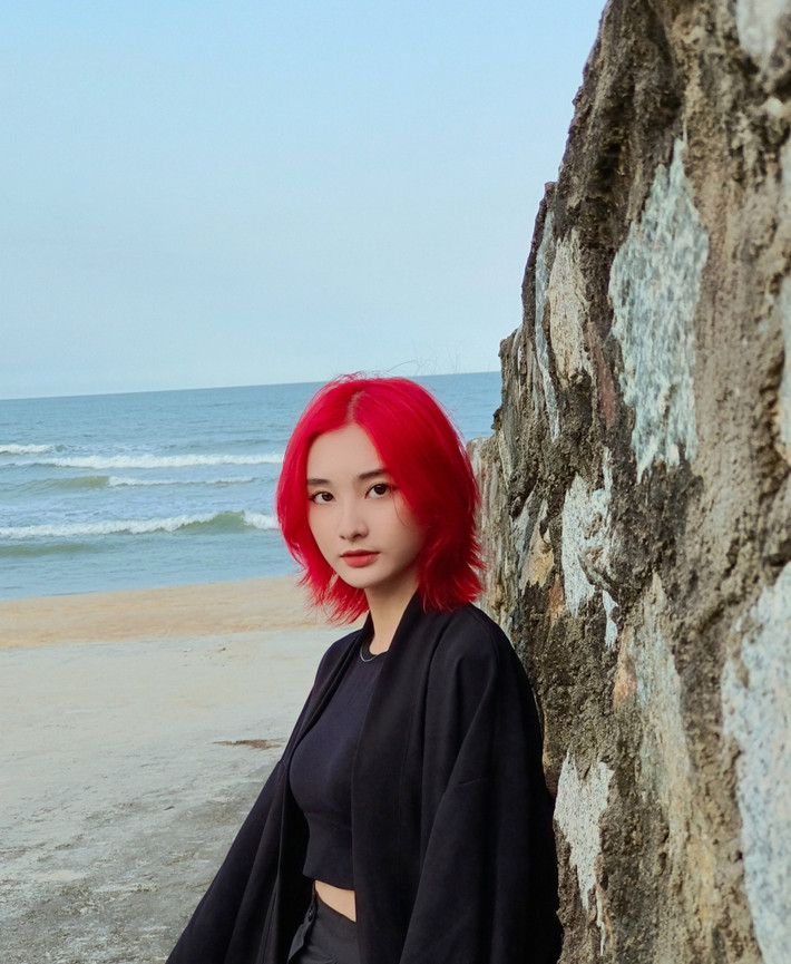 Hình ảnh cá tính của DiTi được cô nàng đăng tải trên trang cá nhân.