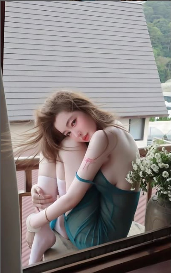 Trong trang phục đơn giản nhưng tinh tế, Elly Trần khéo léo khoe xương quai xanh mảnh mai và bờ vai nuột nà. Làn da trắng hồng rạng rỡ của cô trở thành tâm điểm của mọi ánh nhìn.