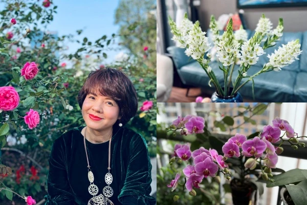Bên trong ngôi nhà tràn ngập hoa tươi của MC Diễm Quỳnh 