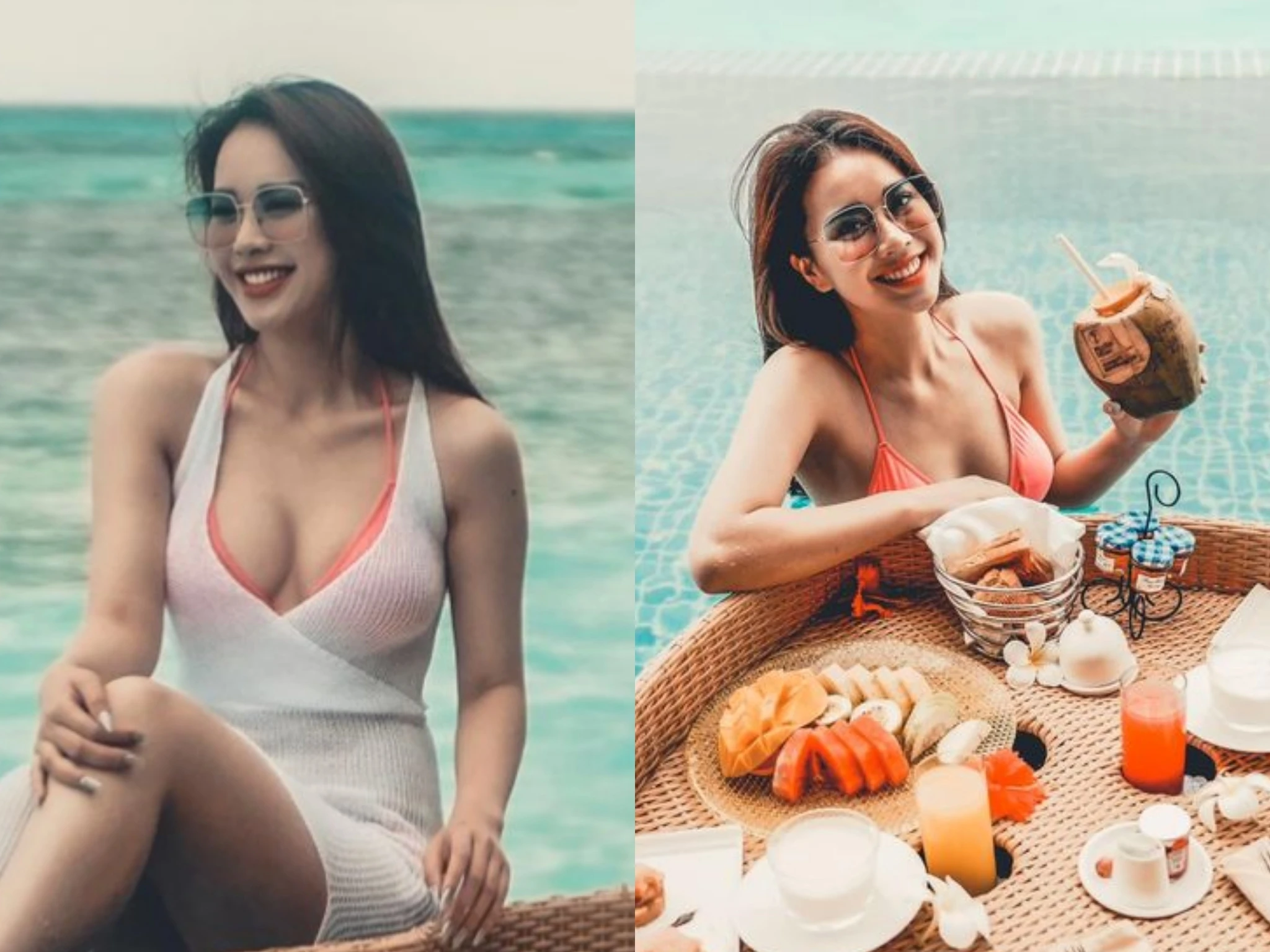 Đi nghỉ dưỡng, nữ MC “mặc kín nhất VTV” khoe body "cực cháy"